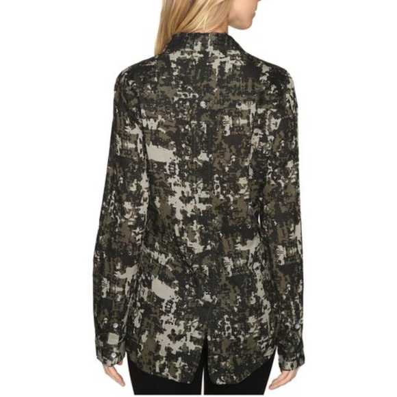 JAG Camouflage “Roan” Button Up Hi-Low Blouse NWT - Picture 8 of 8